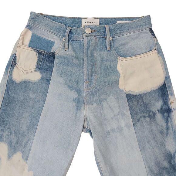 FRAME Le Original Bleached High Waist Jeans In Fresco Jeans Womens 26 Blue - Picture 3 of 12